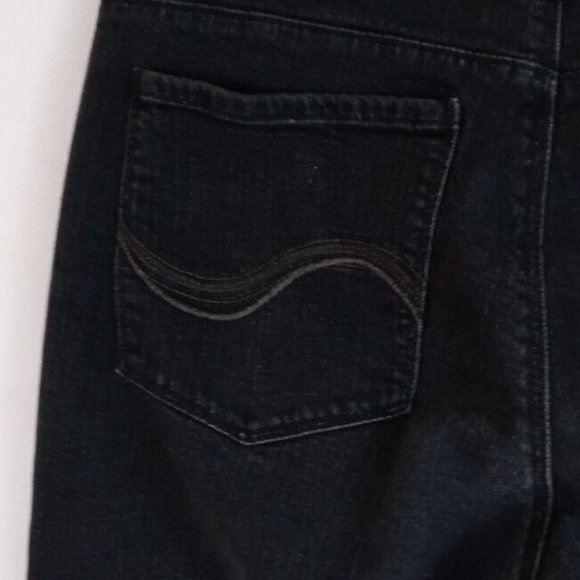 Lee Natural Fit Straight Leg Mid Rise Midnight Black Jeans Size 10M - Picture 5 of 9